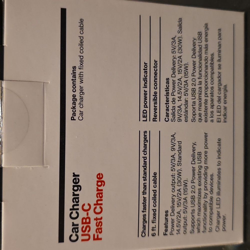 USB-C CAR CHARGER - Picture 2 of 2